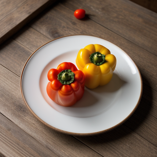 Yellow and Red Bell Peppers Filled With Tuna recipe image