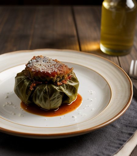 Yemista Me Lahano (Stuffed Cabbage Leaves recipe image