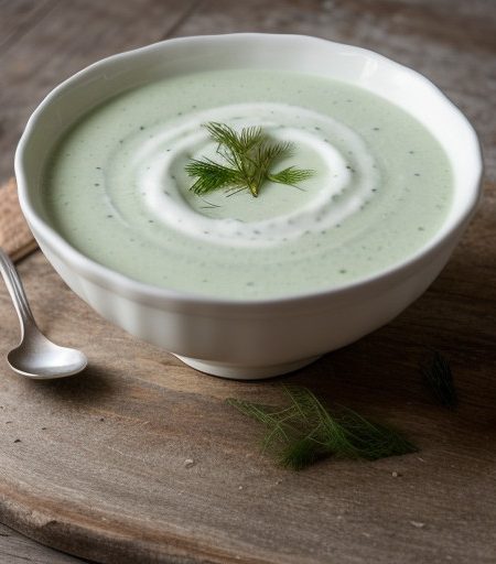 Yogurt & Cucumber Soup With Mint & Dill recipe image