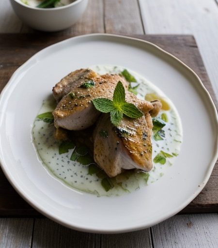 Yogurt Garlic-Mint Chicken recipe image