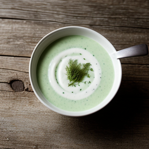 Yogurt and Cucumber Soup With Mint and Dill recipe image