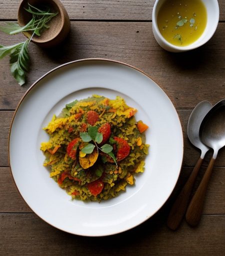 Yuca's Vegetarian Paella recipe image