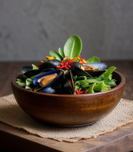 Yum Hoi Mang-Pu - Thai Mussel Salad. recipe image