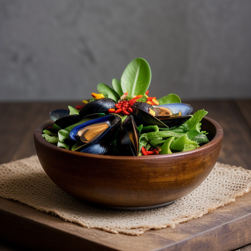 Yum Hoi Mang-Pu - Thai Mussel Salad. recipe image