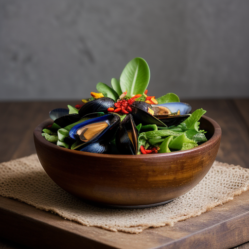 Yum Hoi Mang-Pu - Thai Mussel Salad. recipe image