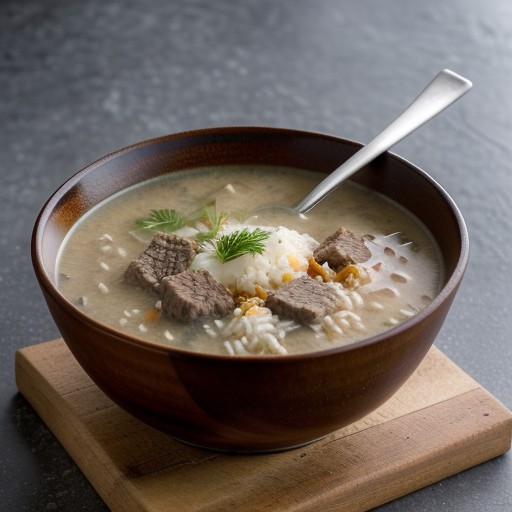 Yuvarelakia Soupa Avgolemono (Meat-Rice "Barrel" Soup recipe image