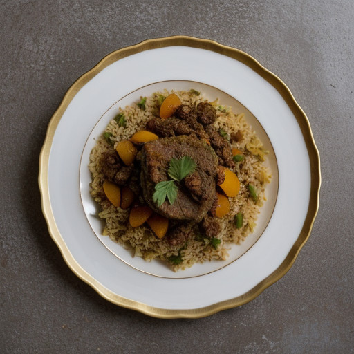 Zardalu Polo - Persian Lamb & Apricot Pilaf recipe image