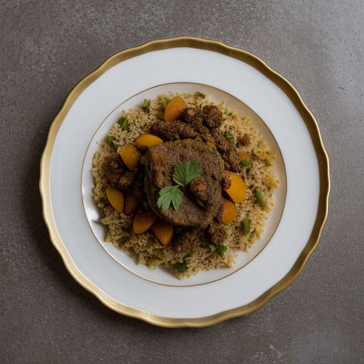 Zardalu Polo - Persian Lamb & Apricot Pilaf recipe image