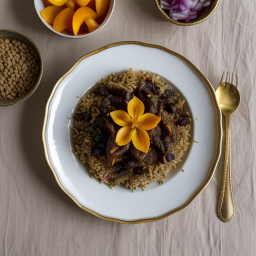 Zardalu Polo - Persian Lamb and Apricot Pilaf recipe image