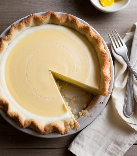 Zesty Lemon Custard Pie recipe image