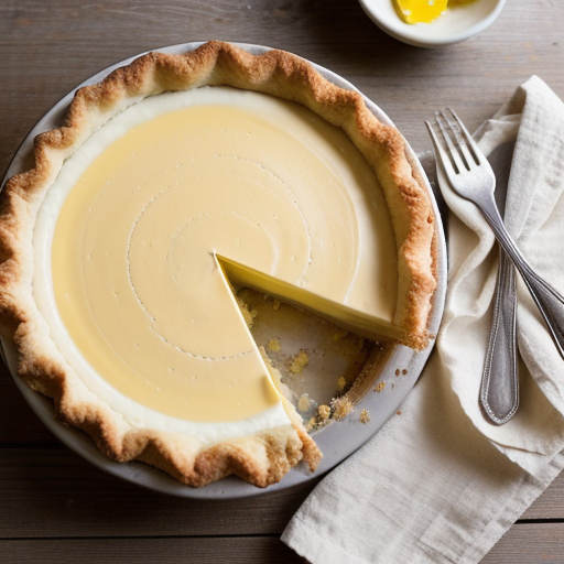 Zesty Lemon Custard Pie recipe image