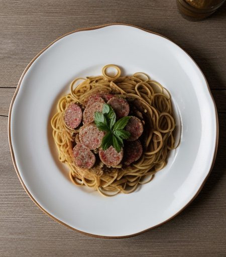 Zesty Spaghetti With Turkey Sausage recipe image
