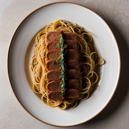Zesty Spaghetti With Turkey Sausage recipe image