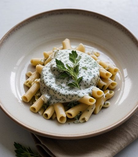 Ziti With Creamy Herb Sauce recipe image