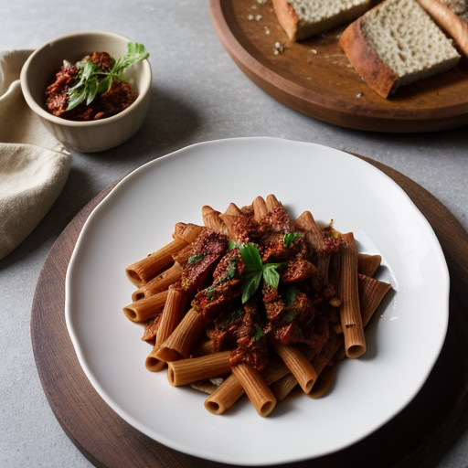 Ziti With Garlic & Sundried Tomatoes recipe image