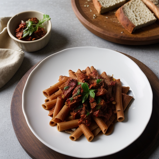 Ziti With Garlic & Sundried Tomatoes recipe image