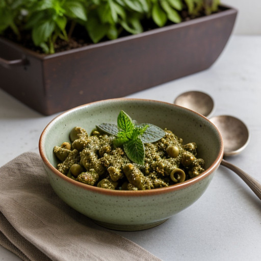Ziti With Spicy Pesto Pantesco and Locatelli recipe image
