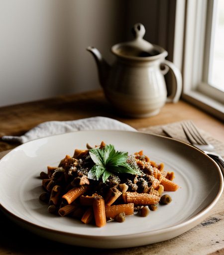 Ziti With Tuna Capers and Raisins - Bon Appetit recipe image
