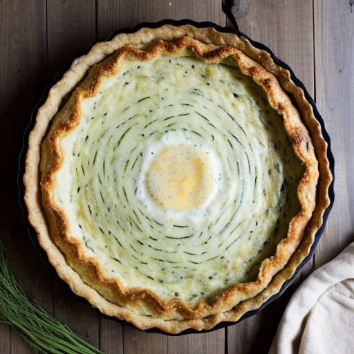 Zucchini~ Leek~ & Chevre Tart in Wild Rice recipe image