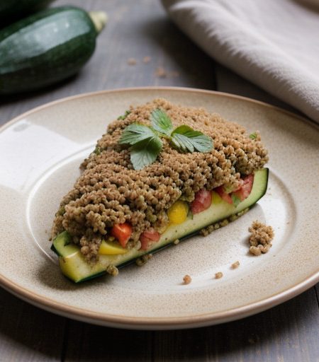 Zucchini Stuffed With Bulgur and Ground Turkey recipe image