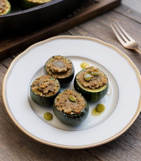 Zucchini Stuffed With Mushrooms recipe image