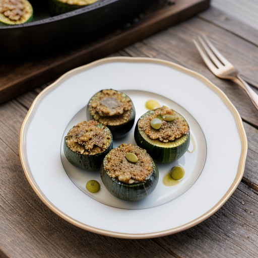 Zucchini Stuffed With Mushrooms recipe image