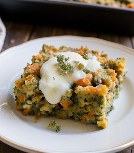 Zucchini Stuffing Casserole recipe image