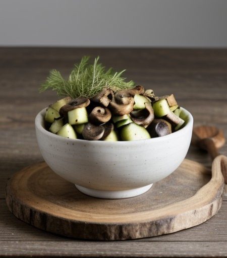 Zucchini and Mushroom Salad recipe image