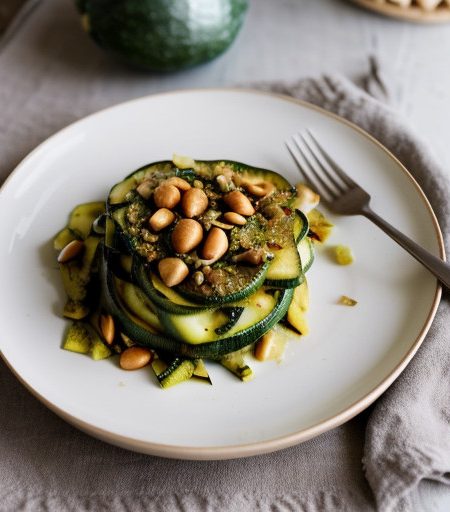 Zucchini/Courgettes With Peanuts recipe image