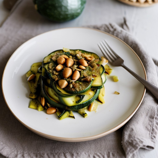 Zucchini/Courgettes With Peanuts recipe image