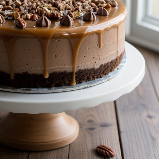 Caramel Pecan Chocolate Cheesecake recipe image