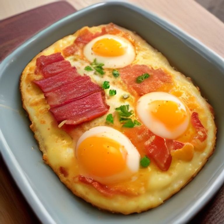 Carnivore Beef, Bacon & Egg Breakfast Bake