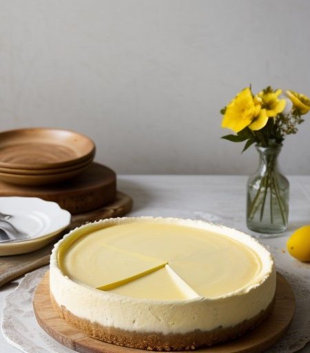 Lemon Pastry-Crust Cheesecake recipe image