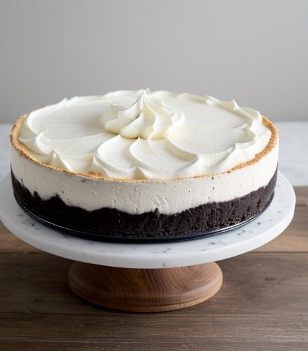 Oreo Cheesecake with Sour Cream Topping recipe image