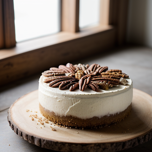 Pumpkin Pecan Cheesecake with Gingersnap Crust recipe image