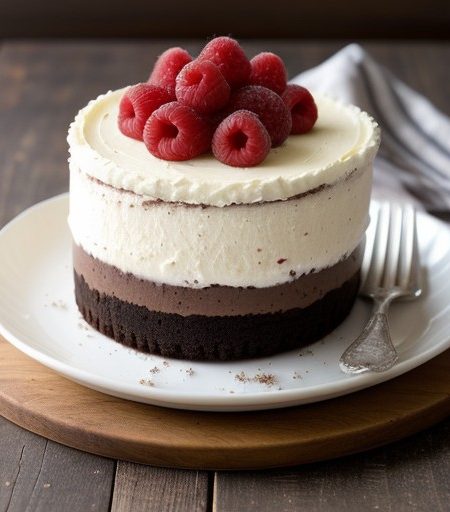 Raspberry Chocolate Wafer Cheesecake recipe image
