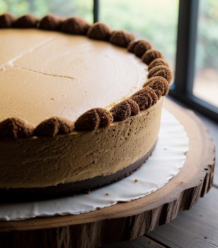 Spiced Pumpkin Cheesecake with Gingersnap Crust recipe image