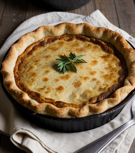 Alsatian Tart Flambe’ recipe image