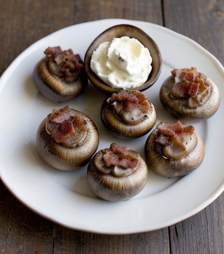 bacon and cream cheese stuffed mushrooms recipe image
