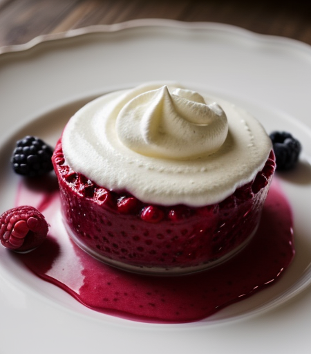 Berry Pudding With Cream recipe image