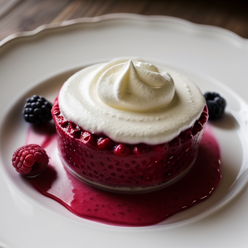 Berry Pudding With Cream recipe image