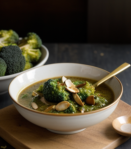 BROCCOLI AND TOFU IN SPICY ALMOND SAUCE recipe image