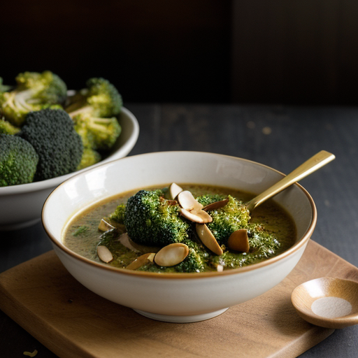 BROCCOLI AND TOFU IN SPICY ALMOND SAUCE recipe image