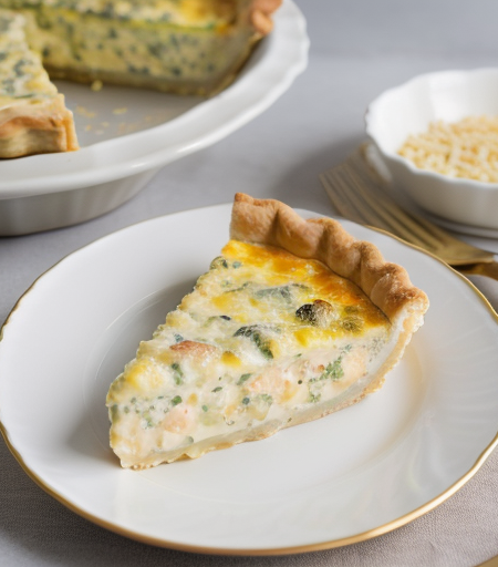 Chicken Broccoli Cheese Quiche recipe image