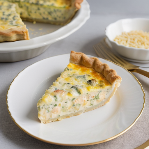 Chicken Broccoli Cheese Quiche recipe image