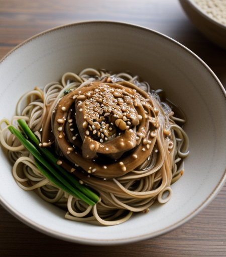 Cold Chinese Noodles in Peanut-Sesame Sauce recipe image
