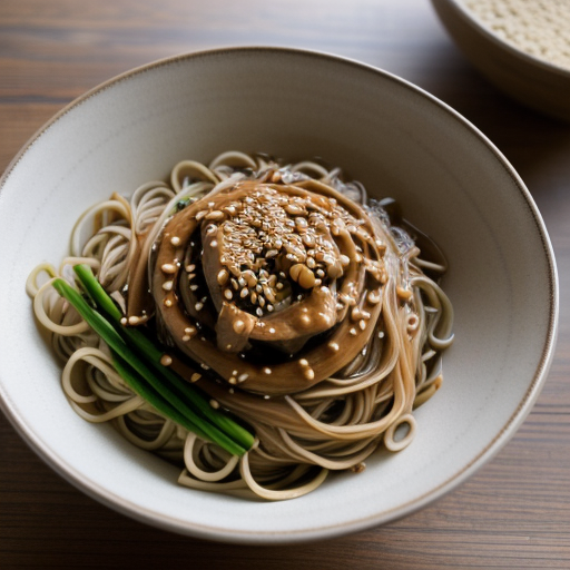 Cold Chinese Noodles in Peanut-Sesame Sauce recipe image