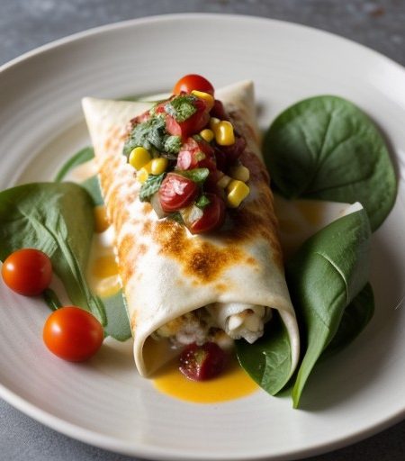Crab Enchiladas with Cherry Tomato Salsa recipe image