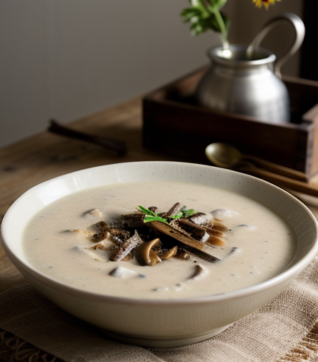 Cream of salsify and mushroom soup recipe image
