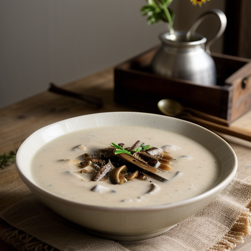 Cream of salsify and mushroom soup recipe image